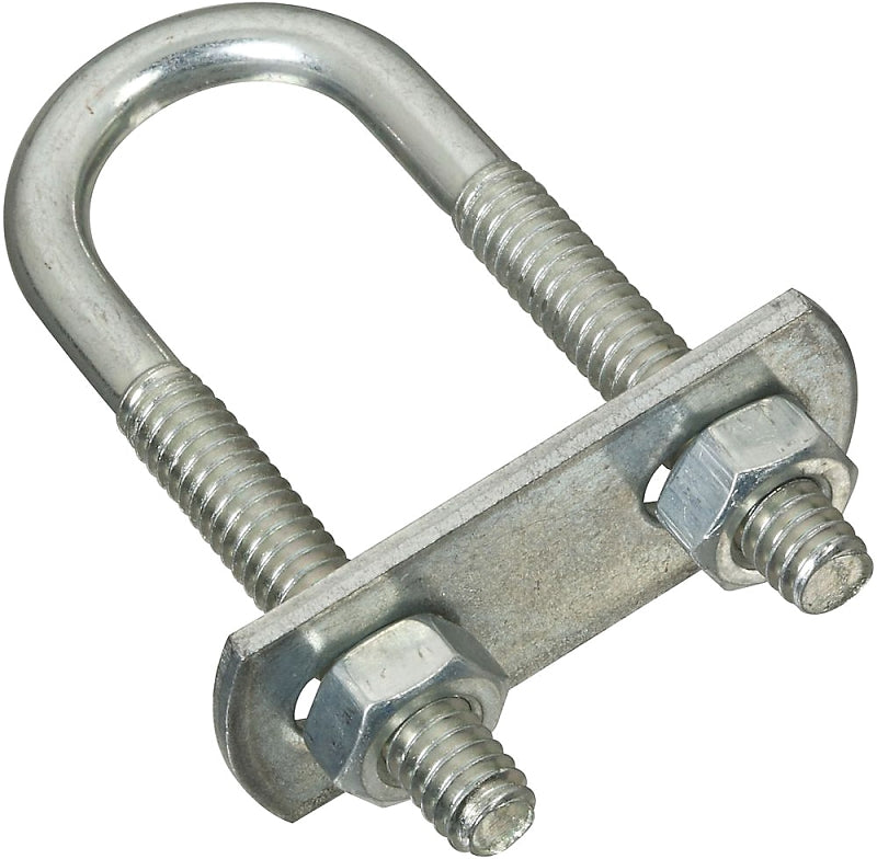 National Hardware N222-075 U-Bolt, 1/4-20 Thread, 2-1/4 in L Thread, Steel, Zinc