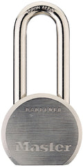 Master Lock 930DLHPF Padlock, Keyed Different Key, 7/16 in Dia Shackle, Boron Steel Shackle, Steel/Zinc Body