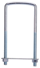 ProSource LR353 U-Bolt, 3/8 in Thread, 3-3/4 in L Thread, Steel, Zinc