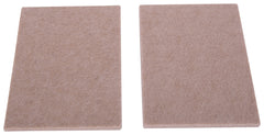 ProSource FE-S105-PS Furniture Pad, Felt Cloth, Beige, 4-1/2 x 6 in Dia, 4-1/2 in W, 3/16 in Thick, Square