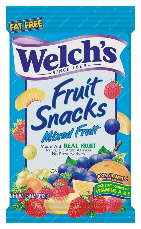 Welch's WMF12 Fruit Snack, Mixed Fruit Flavor, 5 oz Bag