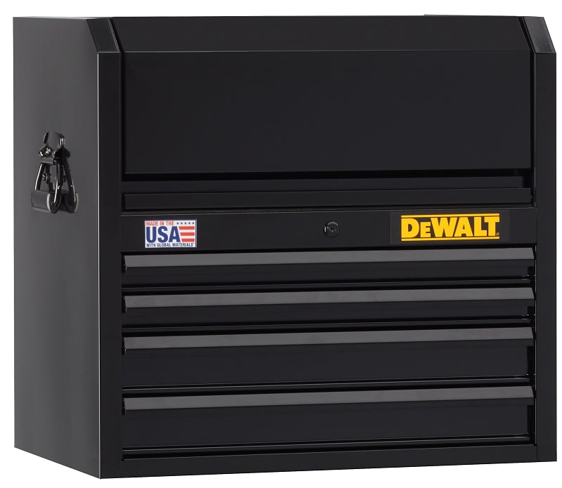 DeWALT DWST22644 Tool Chest, 7206 cu-in, 26 in OAW, 24-1/2 in OAH, 18 in OAD, Steel, Black, 4-Drawer