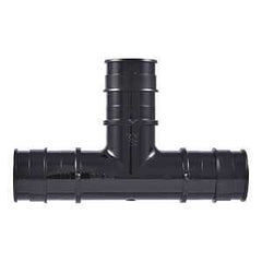 SharkBite UA374A5 Expansion Reducing Tee, 1 in, Barb, Polysulfone, Black, 160 psi Pressure