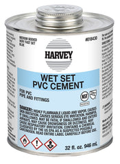 Harvey 18430-12 Solvent Cement, 32 oz Can, Liquid, Blue