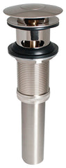 Stylewise K820-75BN Pushbutton Sink Drain, 1-1/4 in Connection, Brass, Brushed Nickel