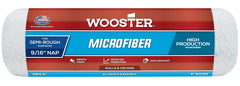 Wooster R524-9 Roller Cover, 9/16 in Thick Nap, 9 in L, Microfiber Cloth Cover, Green