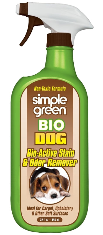 Simple Green 2010000615301 Bio Dog Stain and Odor Remover, Liquid, Fresh, 32 oz