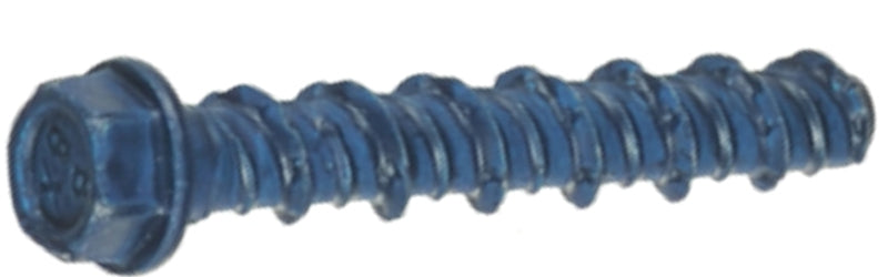 Buildex Tapcon 24192 Screw Anchor, Hex Drive, Steel, Metallic, 4 PK