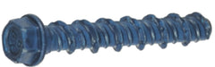 Buildex Tapcon 24192 Screw Anchor, Hex Drive, Steel, Metallic, 4 PK