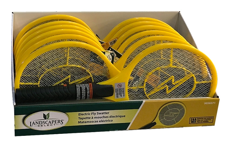 Landscapers Select DM-A009 Electric Swatter Fly, 8-1/2 in L Mesh, 7-1/2 in W Mesh, Metal Mesh, Plastic Handle
