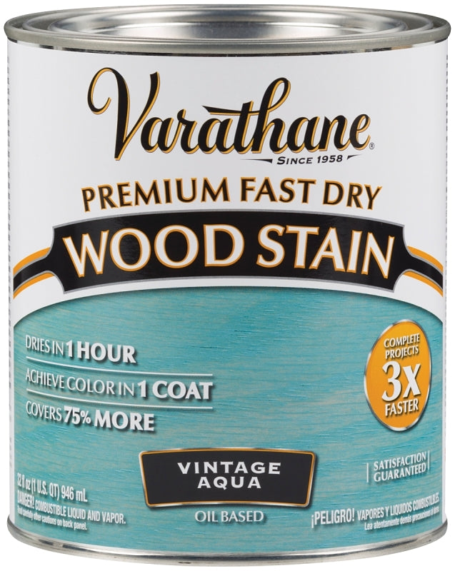 Varathane 297427 Stain, Vintage Aqua, Liquid, 1 qt, Can