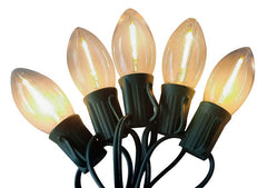 Santas Forest 26918 LED Filament Retro Light Set, 25-Lamp, LED, Clear, 25000 hr Average Life, 25 ft L