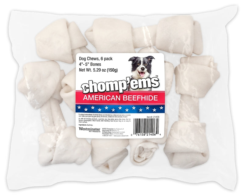 Westminster Chomp'ems 21406 Flat Knot Bone, 4 to 5 in