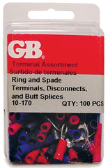 GB 10-170 Terminal Kit, 22 to 14 AWG Wire, Assorted
