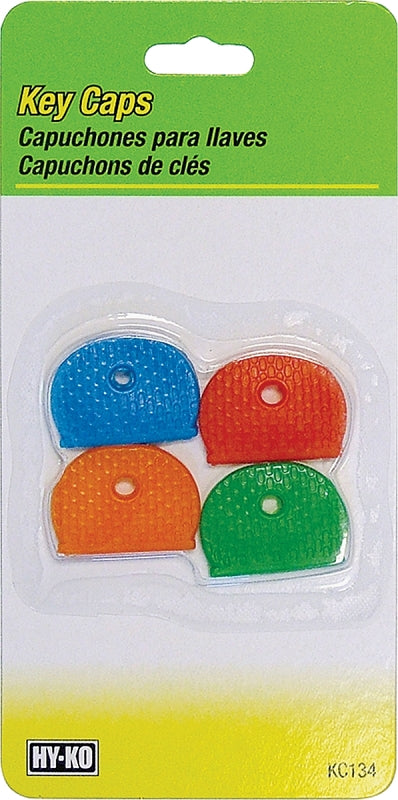 Hy-Ko KC134 Key Cap Set, Vinyl, Blue/Dark Green/Light Yellow/Red