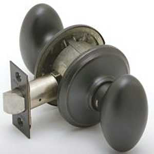 Schlage Siena Series F10VSIE716 Passage Knob, Knob Handle, Metal, Aged Bronze, 2-3/8, 2-3/4 in Backset