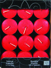 CANDLE-LITE 1276021 Scented Votive Candle, Apple Cinnamon Crisp Fragrance, Crimson Candle, 10 to 12 hr Burning