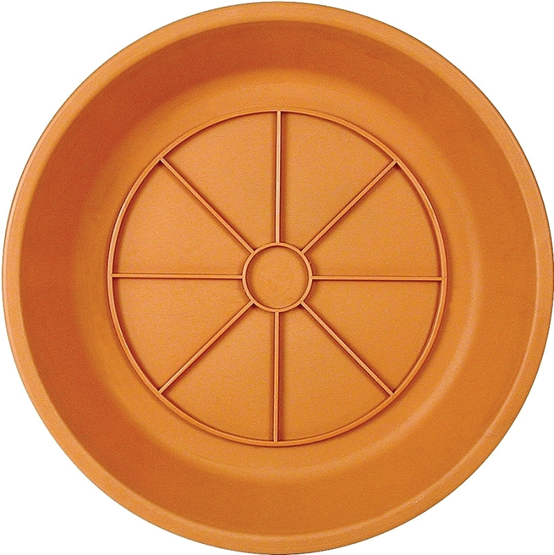 Southern Patio SA0624TC Planter Saucer, 6.1 in Dia, 6.1 in L, Plastic, Terracotta