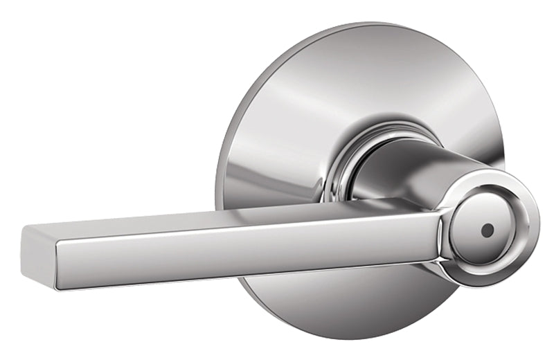 Schlage F Series F40VLAT625 Privacy Lever, Mechanical Lock, Bright Chrome, Lever Handle, Metal, Residential