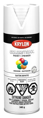 Krylon 455770007 Enamel Spray Paint, Satin, White, 12 oz, Can