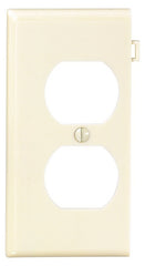 Leviton PSE8-W Receptacle Sectional Wallplate, 1 -Gang, Thermoplastic Nylon, White, Surface Mounting