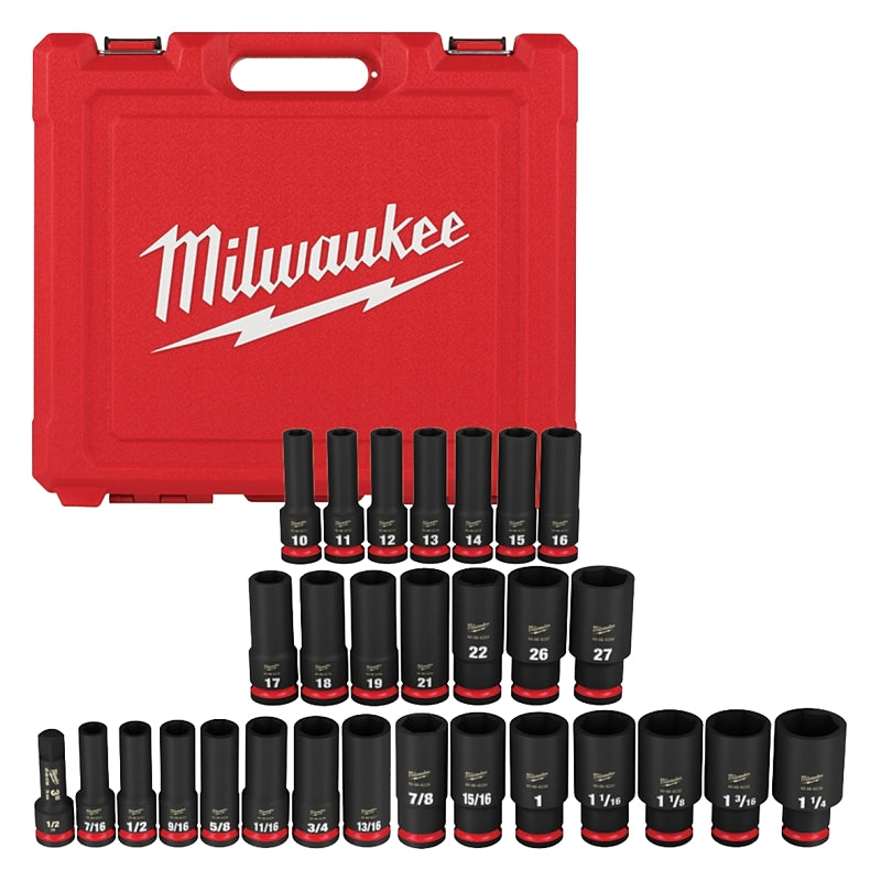 Milwaukee SHOCKWAVE Impact Duty 49-66-7016 Socket Set, Chrome Molybdenum Steel