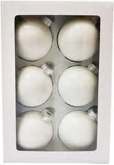 Hometown Holidays 99511 Ball Christmas Ornament, Glass, White