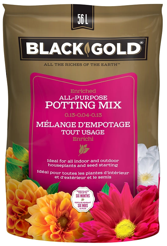 Black Gold 1410102.LT056P All-Purpose Potting Mix, 56 L