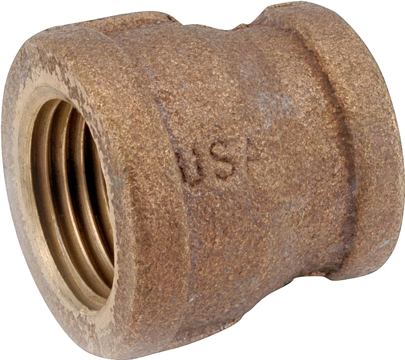 Anderson Metals 738119-2016 Reducing Pipe Coupling, 1-1/4 x 1 in, FIPT, Brass, 200 psi Pressure