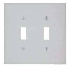 Leviton 80509-W Wallplate, 4-7/8 in L, 4.94 in W, 2 -Gang, Plastic, White