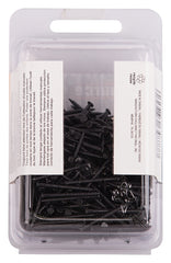 ProSource NTP-074-PS Panel Nail, 16D, 1 in L, Steel, Painted, Flat Head, Ring Shank, Black, 171 lb