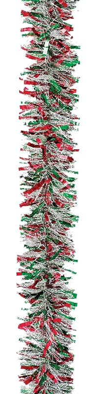 Holidaytrims 3583433 Deluxe Deco Garland, 10 ft L, Green/Red/Snow