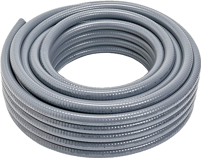 Carlon Carflex 15007-100 Flexible Conduit, 3/4 in, 100 ft L, PVC, Gray