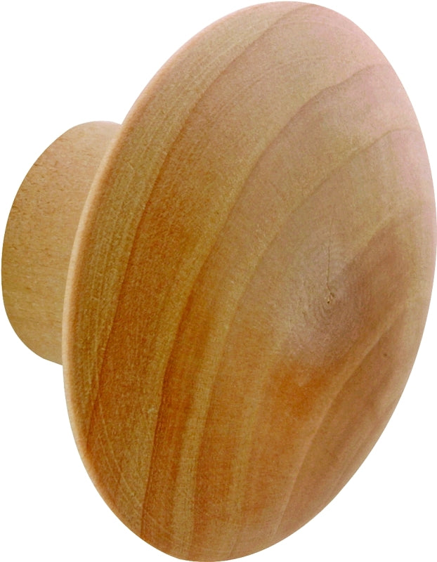Prime-Line N 6756 Door Knob, Hardwood, Raw