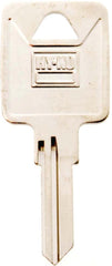 Hy-Ko 11010TM3 Key Blank, Brass, Nickel, For: Trimark Cabinet, House Locks and Padlocks
