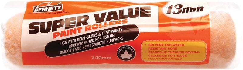 BENNETT SV-12 Roller Refill, 13 mm Thick Nap, 240 mm L, Fabric Cover