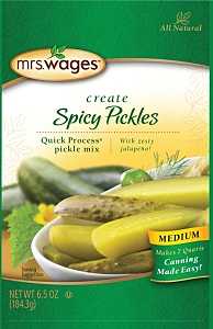 Mrs. Wages W658-J7425 Spicy Pickle Mix, 6.5 oz Pouch