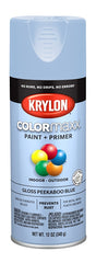 Krylon K05530007 Enamel Spray Paint, Gloss, Peekaboo Blue, 12 oz, Can