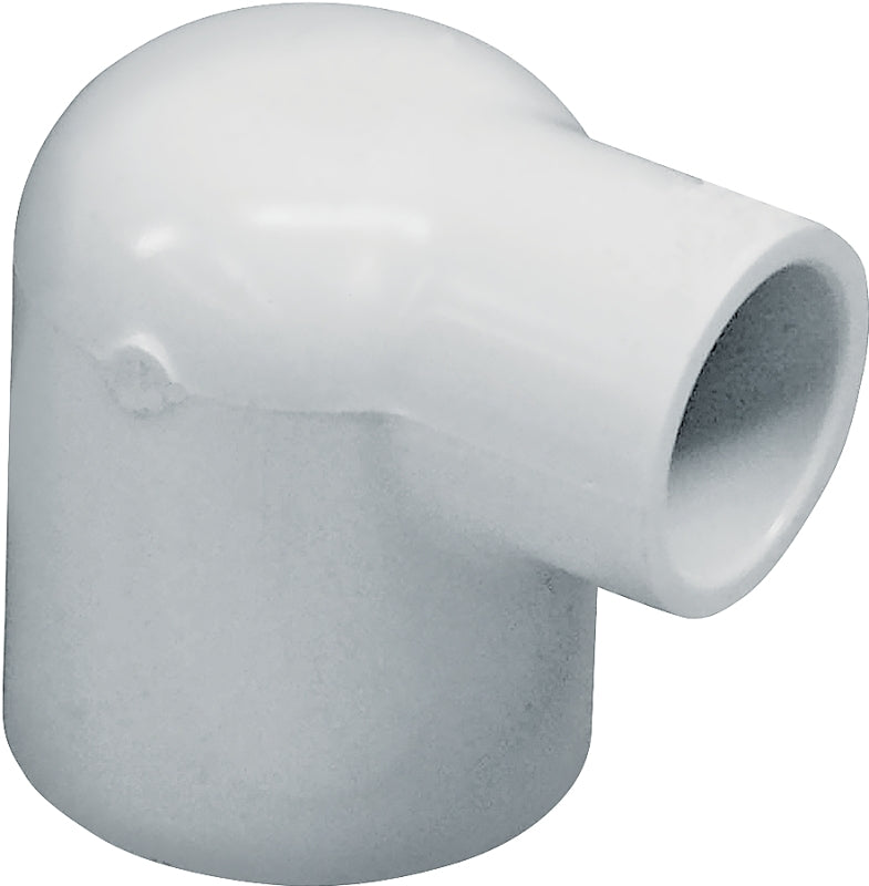 Lasco 406130BC Reducing Pipe Elbow, 1 x 1/2 in, Slip, 90 deg Angle, PVC, SCH 40 Schedule