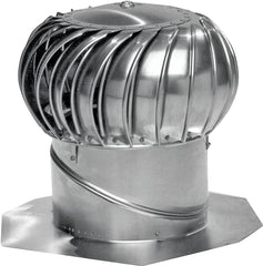 Lomanco Whirlybird GT12 Turbine Ventilator, 12 in Dia Throat, Steel, Silver