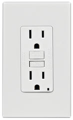 Leviton C32-GFNT1-0PW GFCI Duplex Receptacle, 2 -Pole, 15 A, 125 V, Back, Side Wiring, NEMA: 5-15R, White