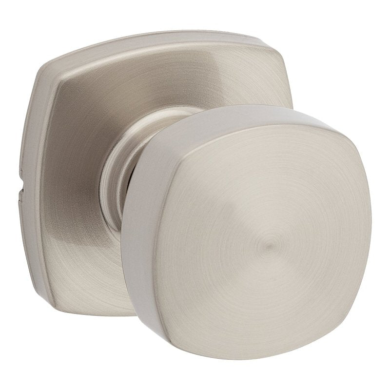 Weiser Prague 9GA1010-153 Passage Door Handle, Knob Handle, Zinc, Satin Nickel, 2-3/8 to 2-3/4 in Backset