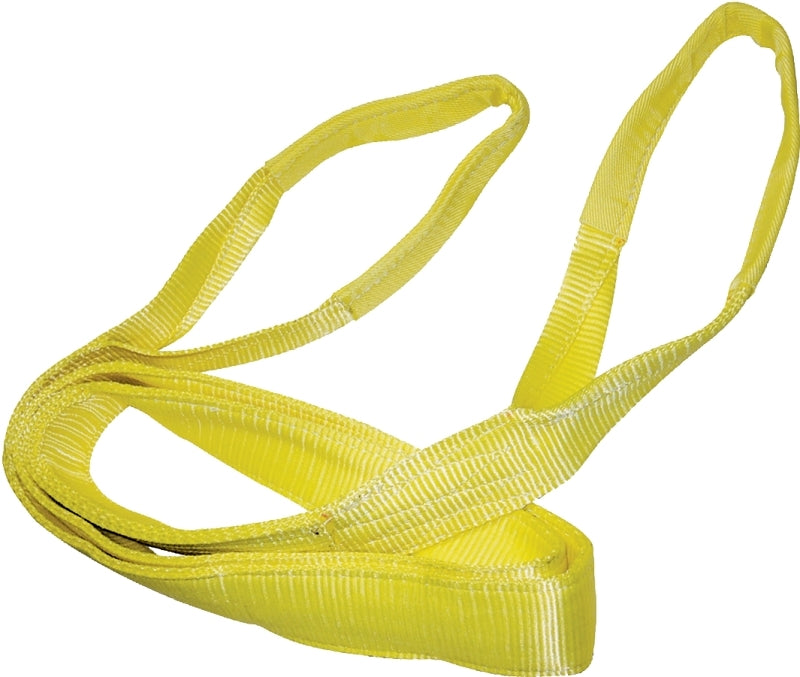 S-Line 20-EE2-9804X16 Lifting Sling, 4 in W, 16 ft L, 2-Ply, 11,000 lb Vertical Hitch, Polyester, Gray