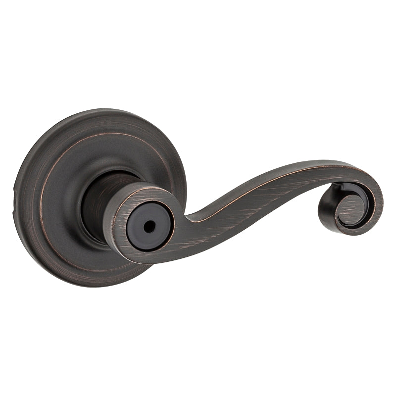 Kwikset Signature Series 730LL 11P 6AL Privacy Door Lever, Thumbturn Lock, Venetian Bronze, Zinc, Residential, 2 Grade