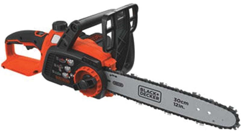 Black+Decker LCS1240 Chainsaw, 2 Ah, 40 V Battery, Lithium-Ion Battery, 12 in L Bar/Chain