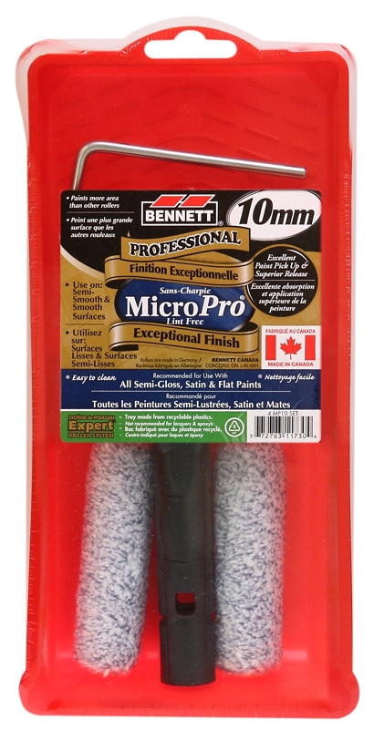 BENNETT 4 MP10 SET Roller Brush Set, Semi-Smooth, Smooth Surface, 4-Piece