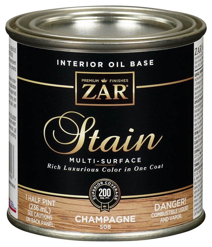 ZAR 50806 Interior Stain, Champagne, Liquid, 0.5 pt