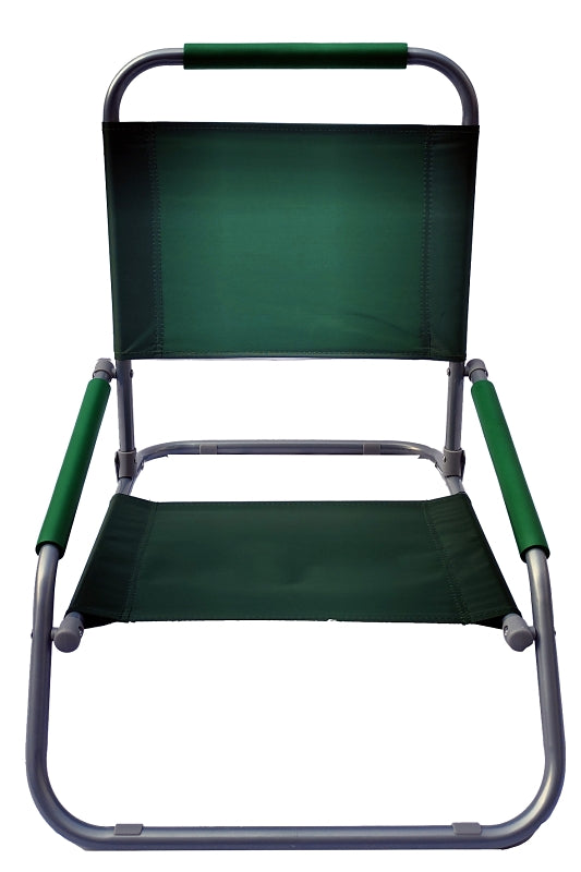 Seasonal Trends F2S018-GREEN Beach Chair, 18.1 in W, 23 in D, 21.65 in H, Steel Frame, Silver Frame