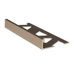 Shur-Trim ET2152STI08 Flat Tile Edge, 8 ft L, 1/2 in W, Aluminum, Satin Titanium