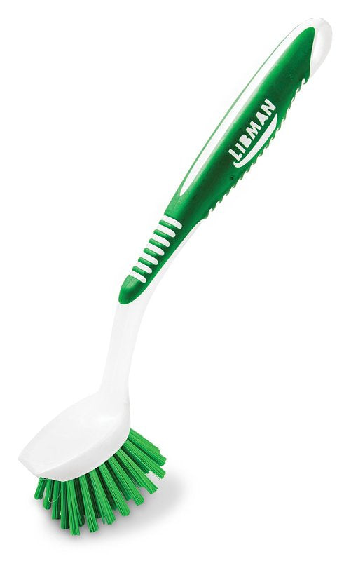 Libman 45 Kitchen Brush, 7/8 in L Trim, 2 in W Brush, Polymer Bristle, 10.13 in L, Santoprene Handle